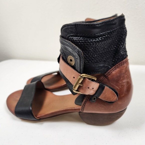 MIZ MOOZ COLETTE BLACK LEATHER BUCKLE MULE SANDAL SIZE 38/7.5 WORE ONCE - Picture 5 of 8